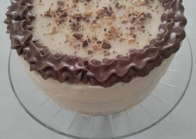 Chocolate Vanilla Mousse Layer Cake