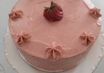 Strawberry Vanilla Layer Cake